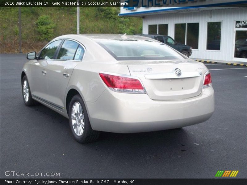 Gold Mist Metallic / Cocoa/Light Cashmere 2010 Buick LaCrosse CX