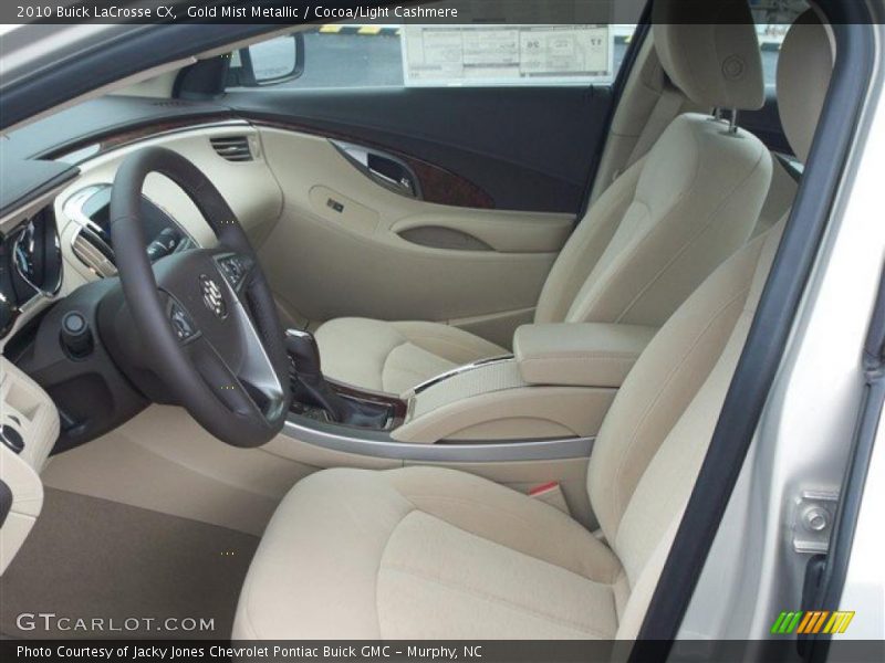 Gold Mist Metallic / Cocoa/Light Cashmere 2010 Buick LaCrosse CX