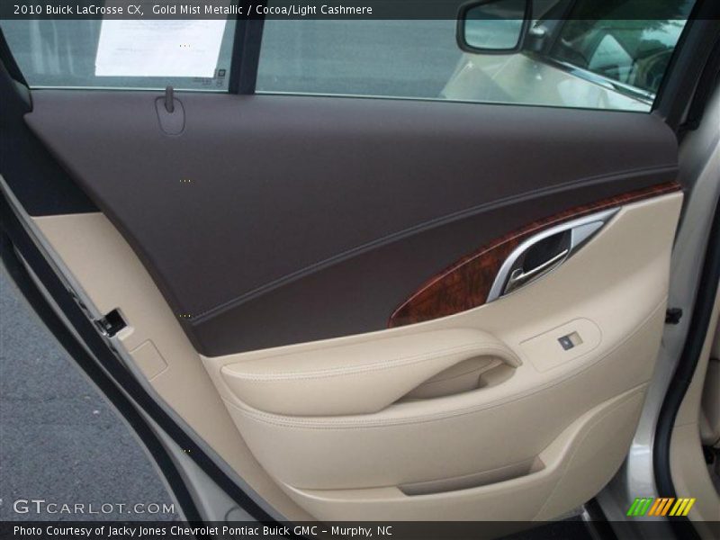 Gold Mist Metallic / Cocoa/Light Cashmere 2010 Buick LaCrosse CX