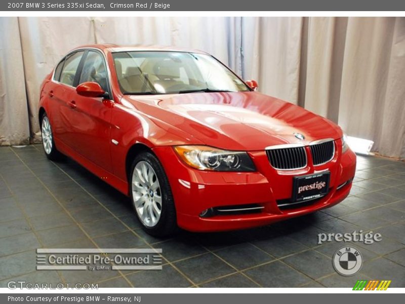 Crimson Red / Beige 2007 BMW 3 Series 335xi Sedan