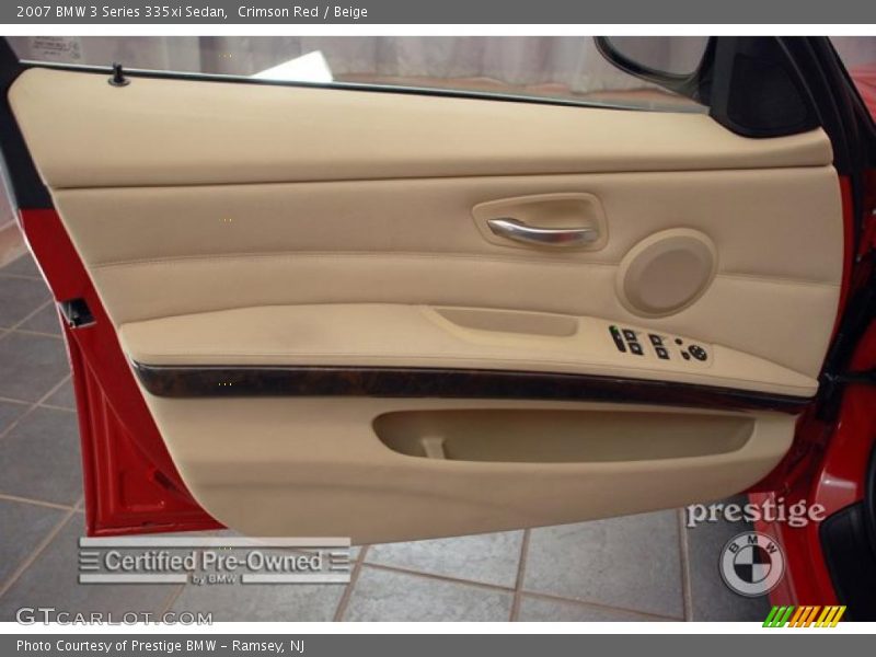 Crimson Red / Beige 2007 BMW 3 Series 335xi Sedan