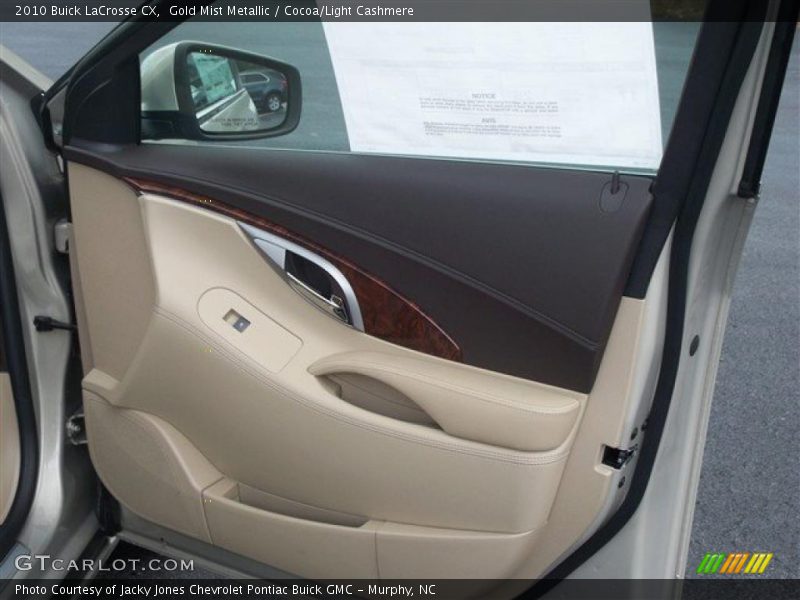 Gold Mist Metallic / Cocoa/Light Cashmere 2010 Buick LaCrosse CX