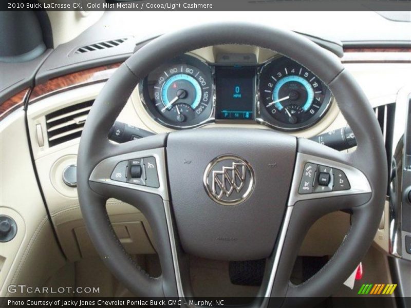 Gold Mist Metallic / Cocoa/Light Cashmere 2010 Buick LaCrosse CX