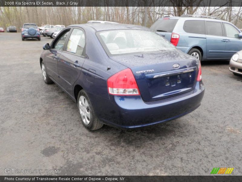 Black / Gray 2008 Kia Spectra EX Sedan
