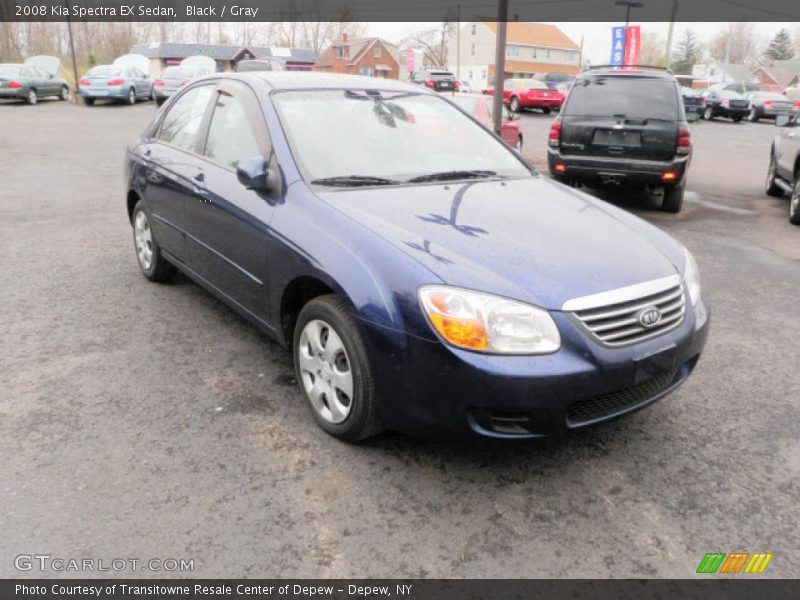 Black / Gray 2008 Kia Spectra EX Sedan