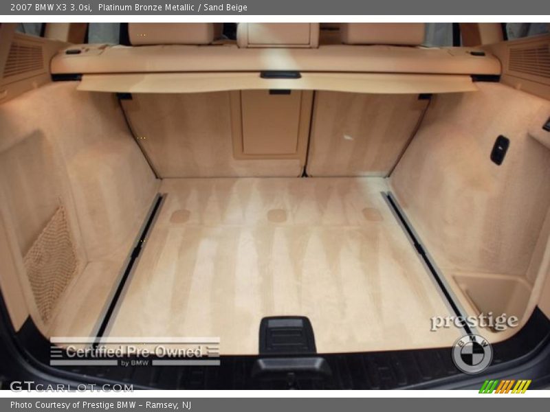 Platinum Bronze Metallic / Sand Beige 2007 BMW X3 3.0si