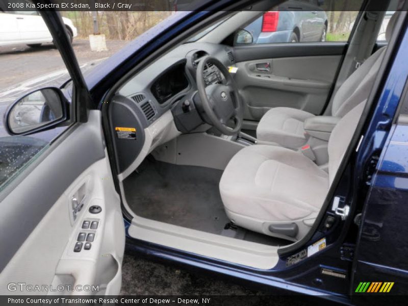 Black / Gray 2008 Kia Spectra EX Sedan