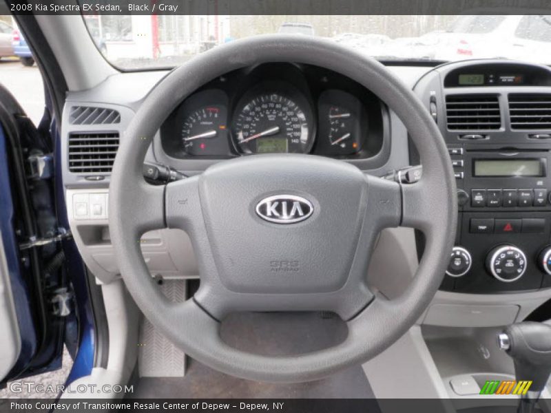Black / Gray 2008 Kia Spectra EX Sedan