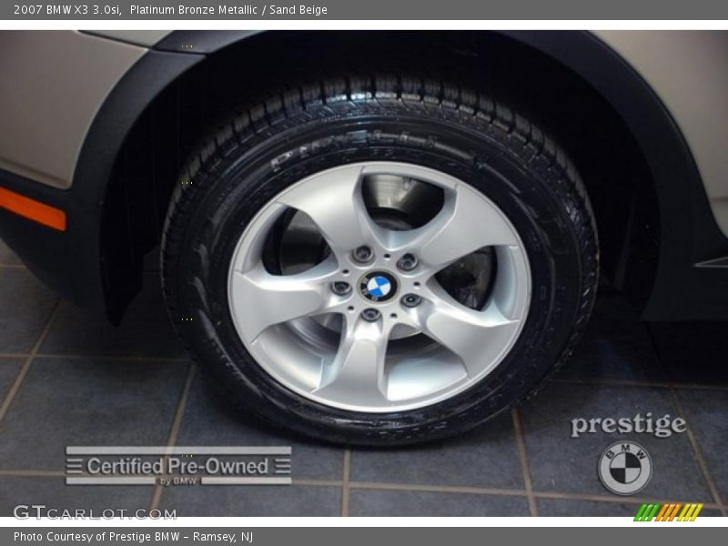 Platinum Bronze Metallic / Sand Beige 2007 BMW X3 3.0si
