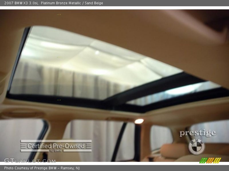 Platinum Bronze Metallic / Sand Beige 2007 BMW X3 3.0si