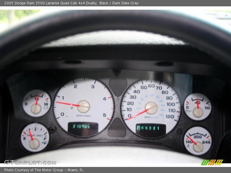 Black / Dark Slate Gray 2005 Dodge Ram 3500 Laramie Quad Cab 4x4 Dually