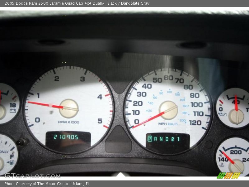 Black / Dark Slate Gray 2005 Dodge Ram 3500 Laramie Quad Cab 4x4 Dually