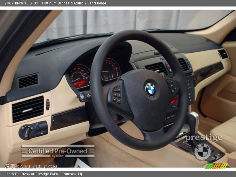 Platinum Bronze Metallic / Sand Beige 2007 BMW X3 3.0si