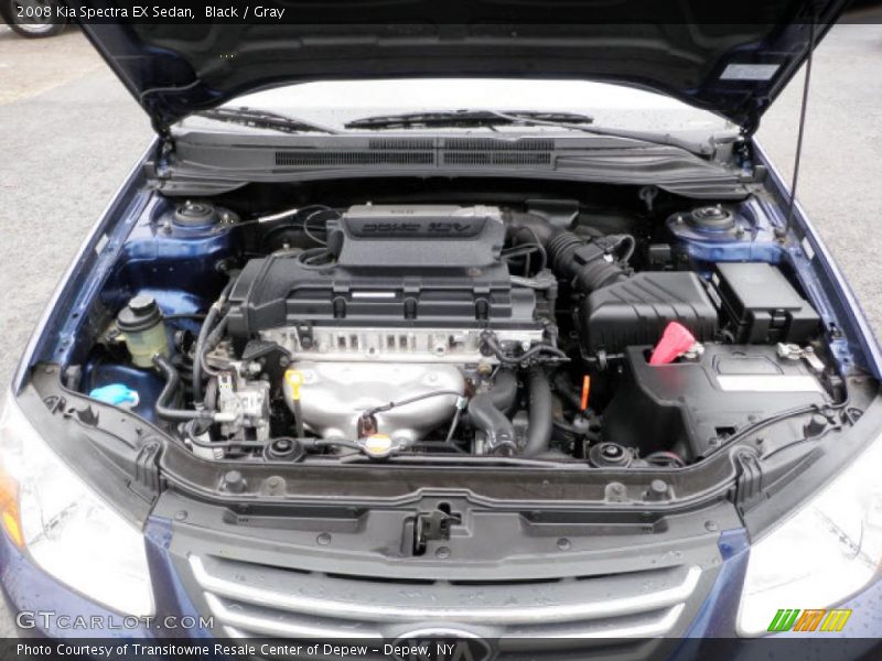 Black / Gray 2008 Kia Spectra EX Sedan