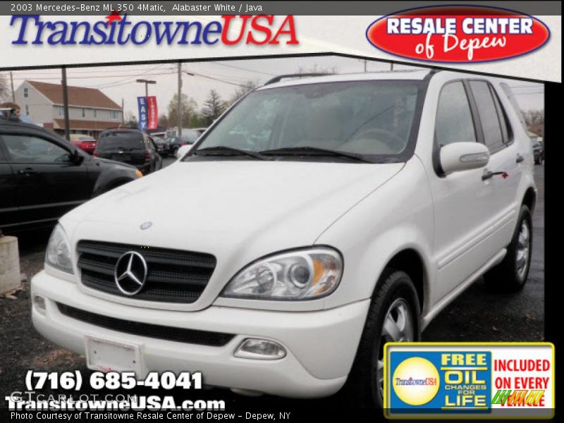Alabaster White / Java 2003 Mercedes-Benz ML 350 4Matic