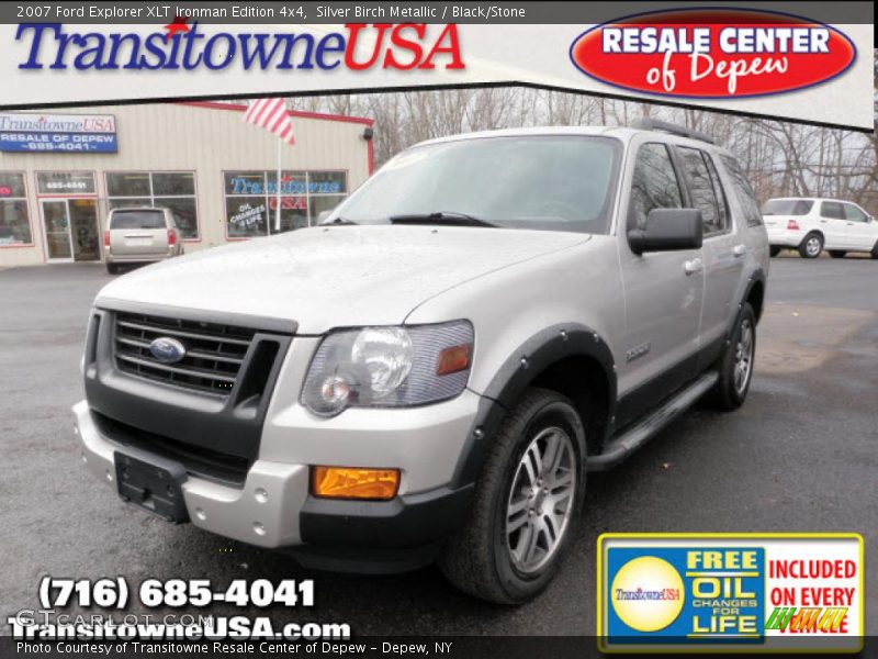 Silver Birch Metallic / Black/Stone 2007 Ford Explorer XLT Ironman Edition 4x4