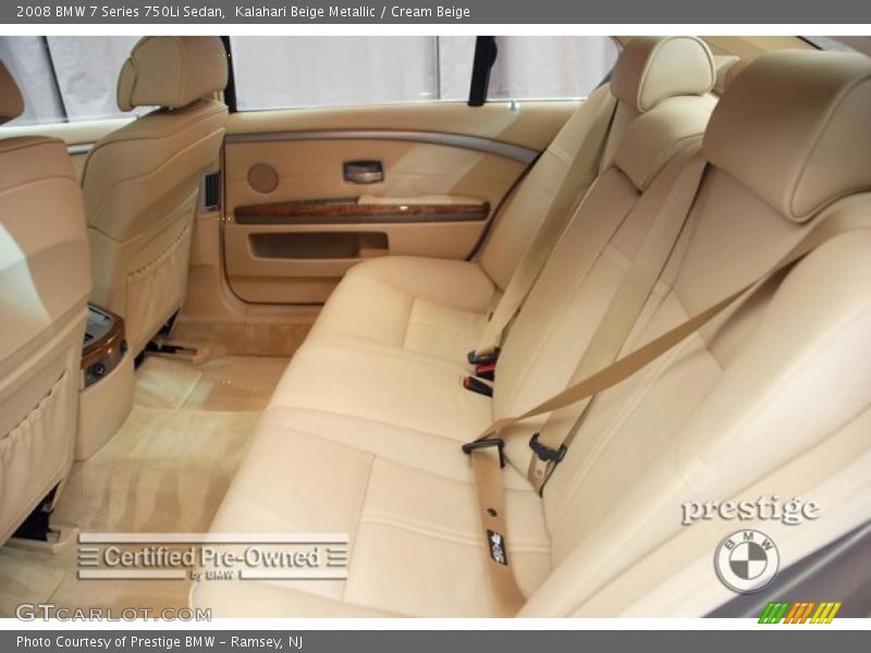 Kalahari Beige Metallic / Cream Beige 2008 BMW 7 Series 750Li Sedan