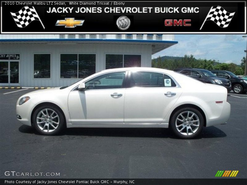 White Diamond Tricoat / Ebony 2010 Chevrolet Malibu LTZ Sedan