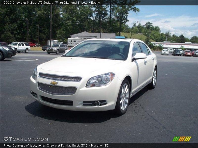White Diamond Tricoat / Ebony 2010 Chevrolet Malibu LTZ Sedan