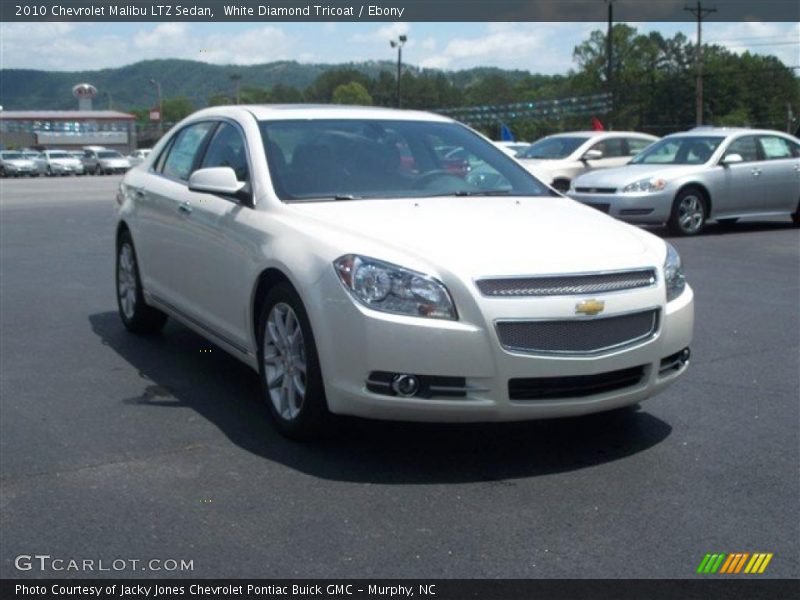 White Diamond Tricoat / Ebony 2010 Chevrolet Malibu LTZ Sedan