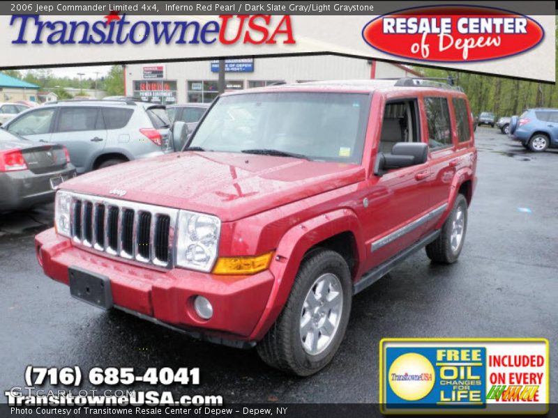 Inferno Red Pearl / Dark Slate Gray/Light Graystone 2006 Jeep Commander Limited 4x4