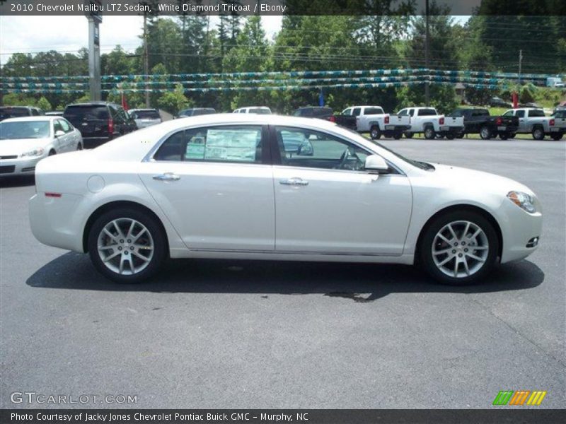 White Diamond Tricoat / Ebony 2010 Chevrolet Malibu LTZ Sedan