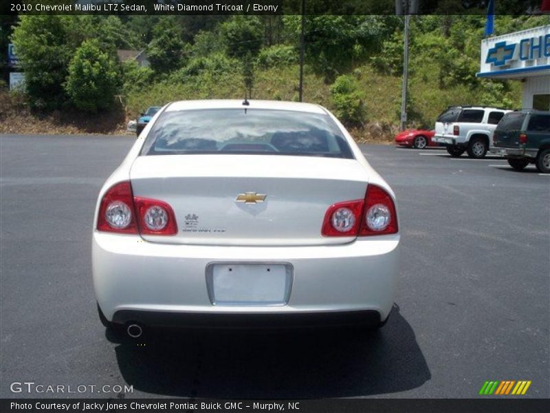 White Diamond Tricoat / Ebony 2010 Chevrolet Malibu LTZ Sedan