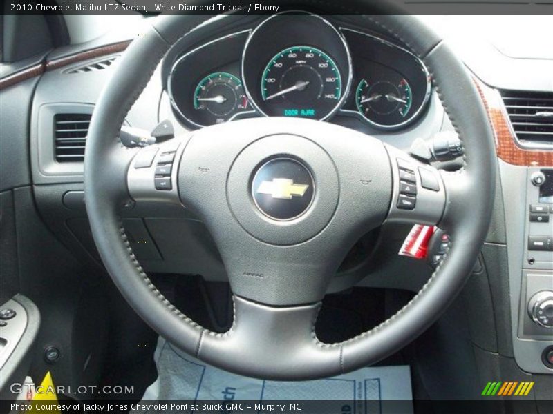 White Diamond Tricoat / Ebony 2010 Chevrolet Malibu LTZ Sedan