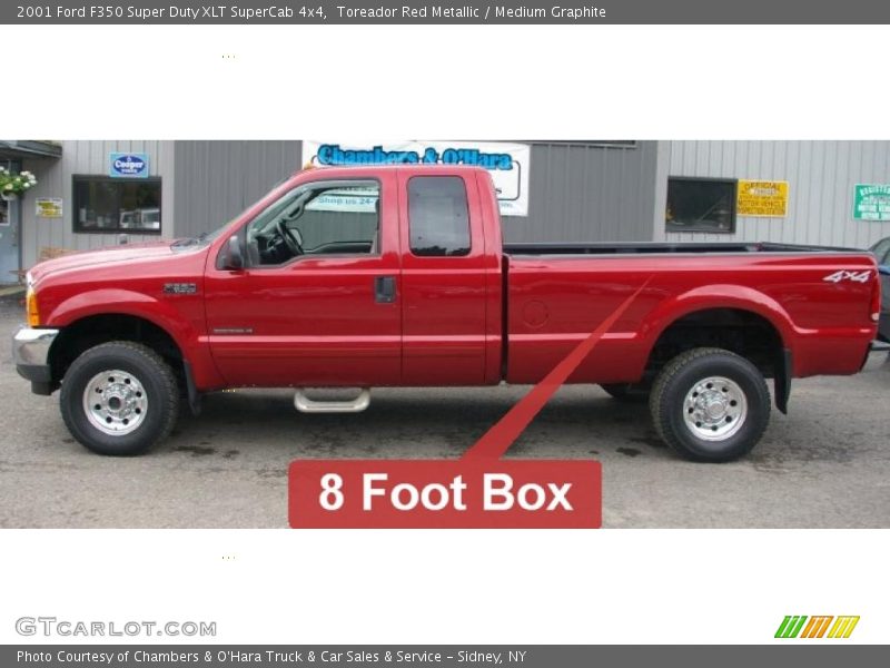 Toreador Red Metallic / Medium Graphite 2001 Ford F350 Super Duty XLT SuperCab 4x4