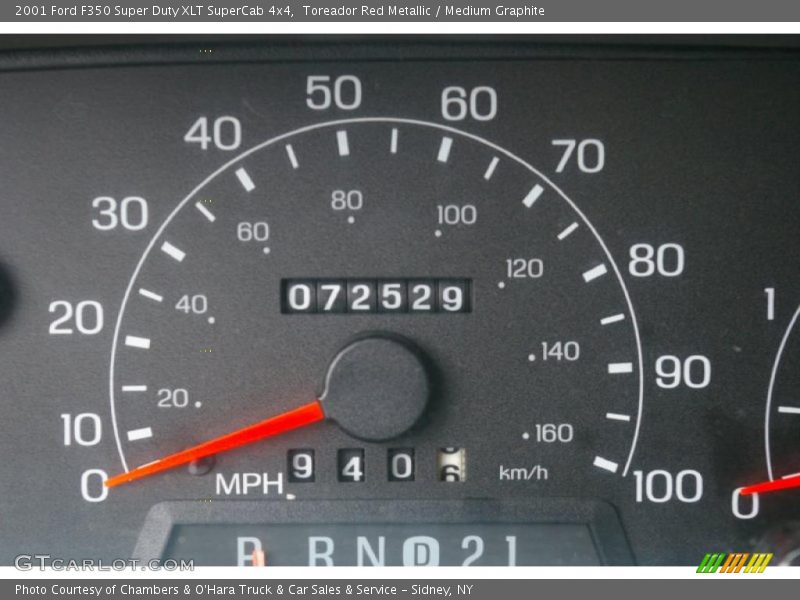 Toreador Red Metallic / Medium Graphite 2001 Ford F350 Super Duty XLT SuperCab 4x4