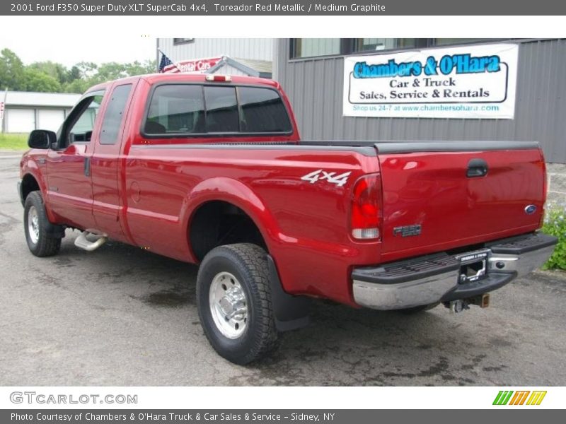 Toreador Red Metallic / Medium Graphite 2001 Ford F350 Super Duty XLT SuperCab 4x4