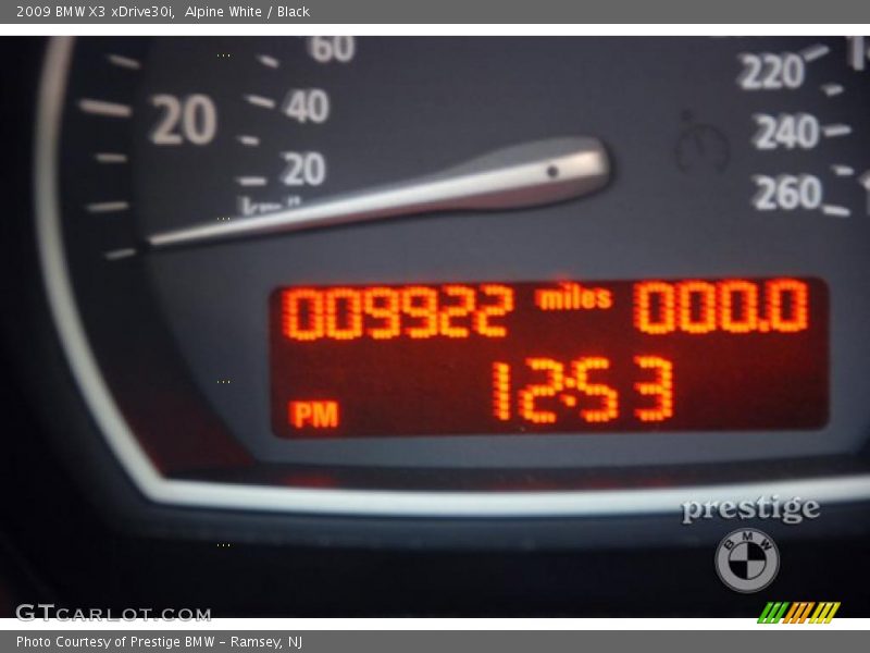 Alpine White / Black 2009 BMW X3 xDrive30i