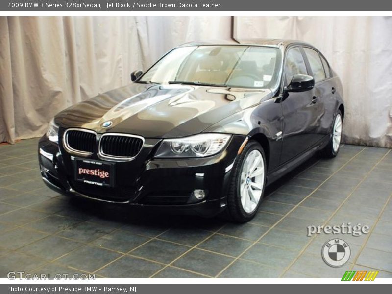 Jet Black / Saddle Brown Dakota Leather 2009 BMW 3 Series 328xi Sedan