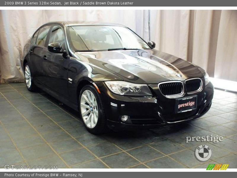 Jet Black / Saddle Brown Dakota Leather 2009 BMW 3 Series 328xi Sedan