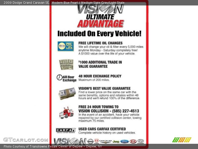 Modern Blue Pearl / Medium Slate Gray/Light Shale 2009 Dodge Grand Caravan SE