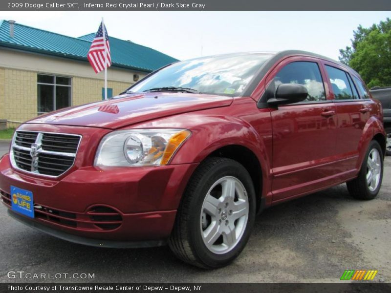 Inferno Red Crystal Pearl / Dark Slate Gray 2009 Dodge Caliber SXT