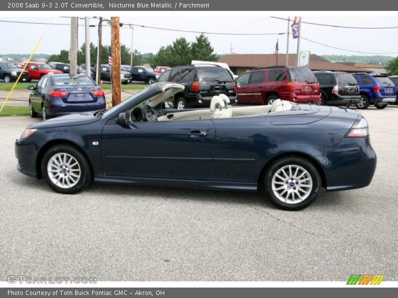 Nocturne Blue Metallic / Parchment 2008 Saab 9-3 2.0T Convertible