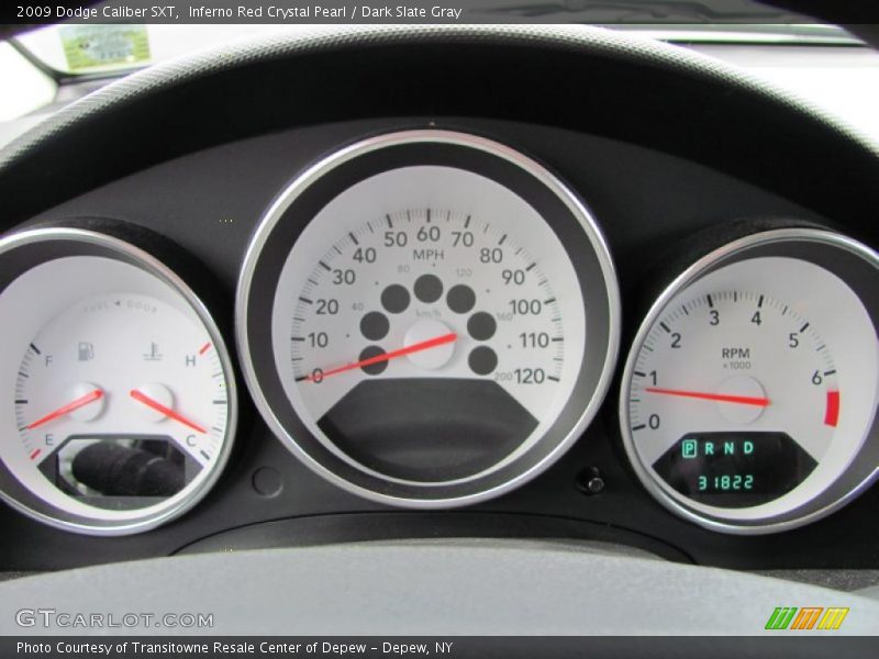 Inferno Red Crystal Pearl / Dark Slate Gray 2009 Dodge Caliber SXT