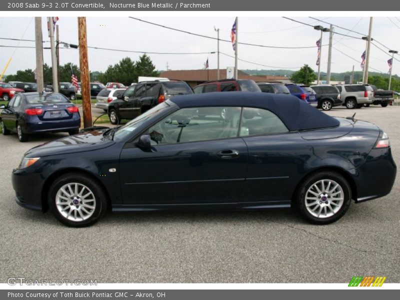 Nocturne Blue Metallic / Parchment 2008 Saab 9-3 2.0T Convertible