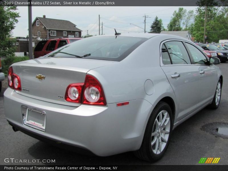 Silver Ice Metallic / Ebony/Brick 2009 Chevrolet Malibu LTZ Sedan