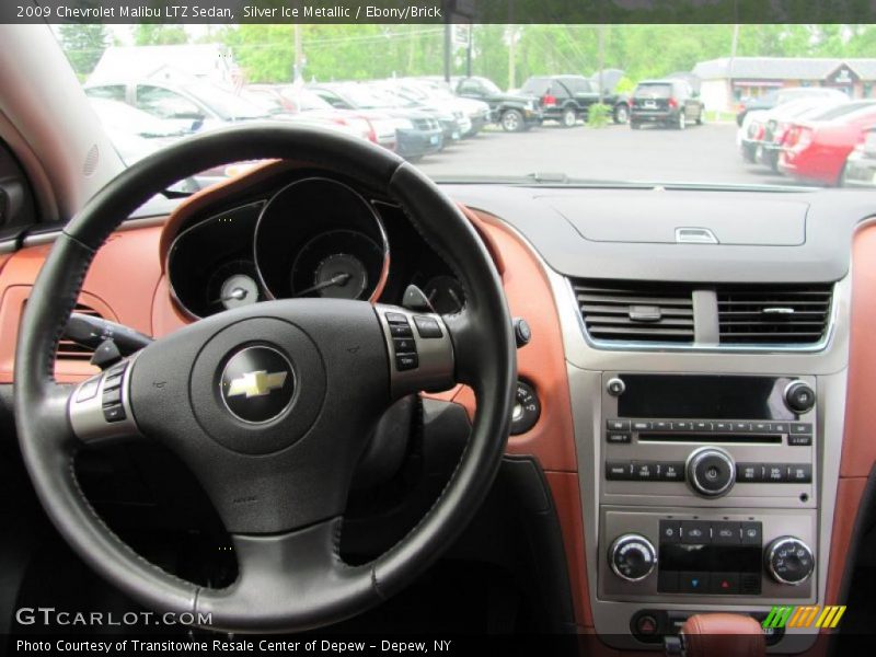 Silver Ice Metallic / Ebony/Brick 2009 Chevrolet Malibu LTZ Sedan