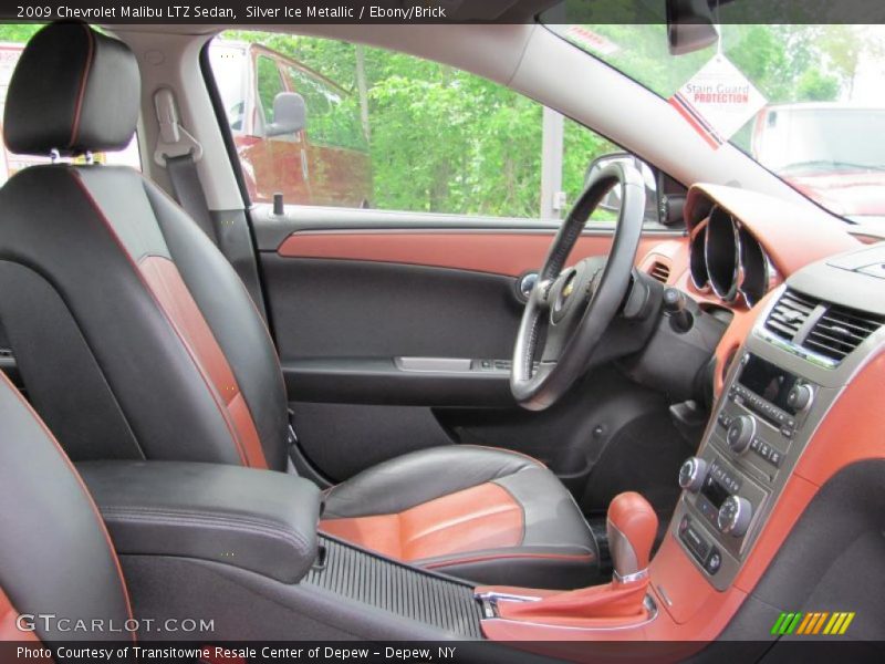 Silver Ice Metallic / Ebony/Brick 2009 Chevrolet Malibu LTZ Sedan
