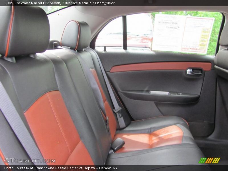 Silver Ice Metallic / Ebony/Brick 2009 Chevrolet Malibu LTZ Sedan