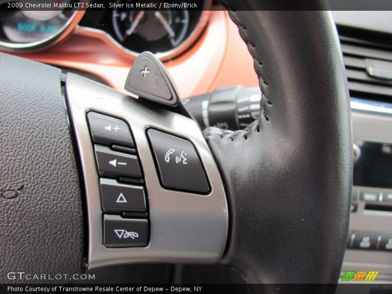 Silver Ice Metallic / Ebony/Brick 2009 Chevrolet Malibu LTZ Sedan