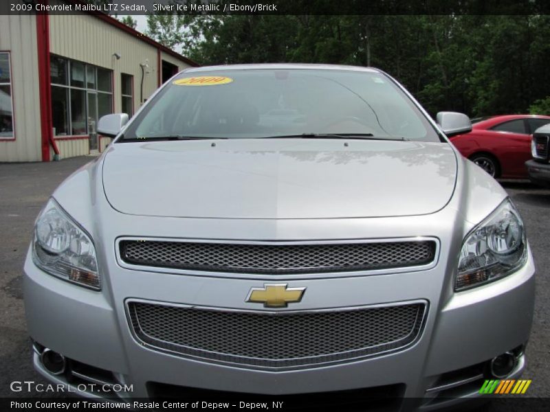 Silver Ice Metallic / Ebony/Brick 2009 Chevrolet Malibu LTZ Sedan