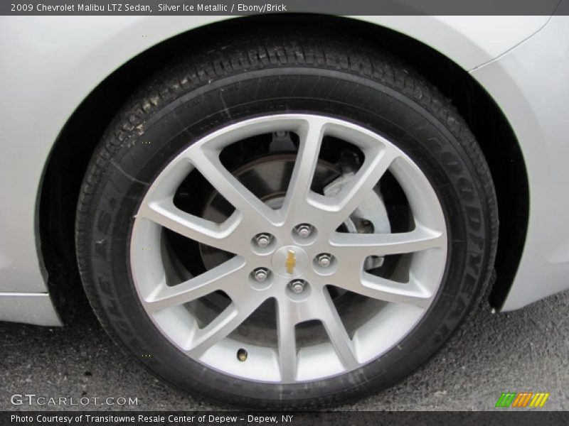 Silver Ice Metallic / Ebony/Brick 2009 Chevrolet Malibu LTZ Sedan