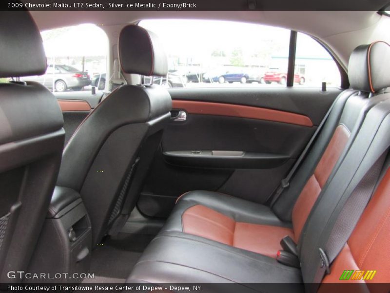 Silver Ice Metallic / Ebony/Brick 2009 Chevrolet Malibu LTZ Sedan