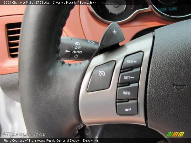 Silver Ice Metallic / Ebony/Brick 2009 Chevrolet Malibu LTZ Sedan