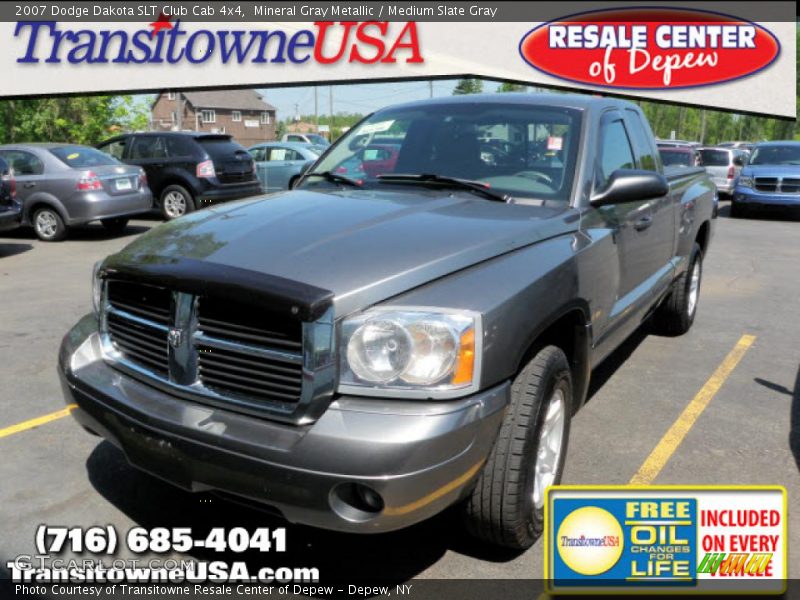 Mineral Gray Metallic / Medium Slate Gray 2007 Dodge Dakota SLT Club Cab 4x4