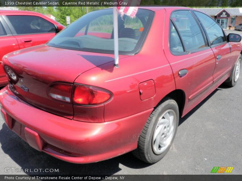 Cayenne Red Metallic / Medium Gray 1999 Chevrolet Cavalier Sedan